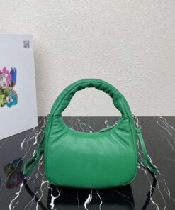 Replica Prada 1BA384 Prada Soft Padded Nappa Leather Mini Bag Green