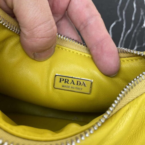 Replica Prada 1BA384 Prada Soft Padded Nappa Leather Mini Bag Yellow 8