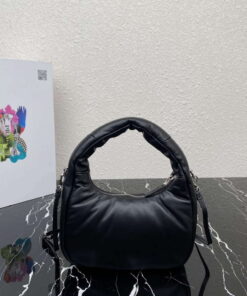 Replica Prada 1BA384 Prada Soft Padded Nappa Leather Mini Bag Black