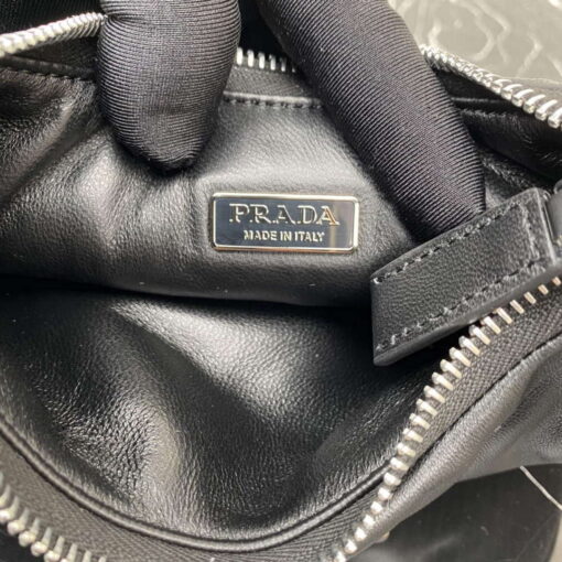 Replica Prada 1BA384 Prada Soft Padded Nappa Leather Mini Bag Black 8