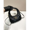 Replica Prada 1BA384 Prada Soft Padded Nappa Leather Mini Bag Black 9