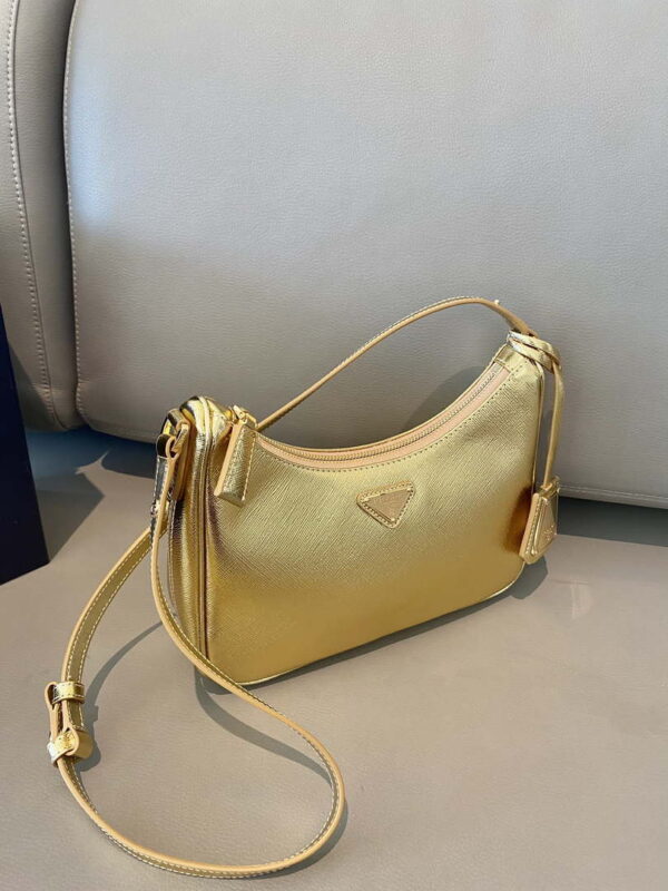 Replica Prada 1BC204 Saffiano Leather Mini-Bag Gold 2