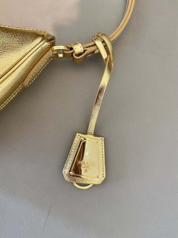 Replica Prada 1BC204 Saffiano Leather Mini-Bag Gold 6