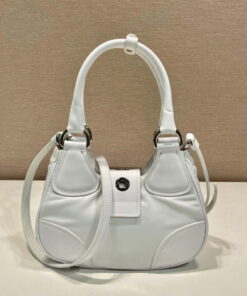 Replica Prada 1BA368 Moon padded patent leather bag White 2