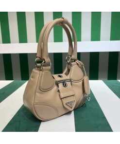 Replica Prada 1BA368 Moon padded nappa-leather bag Apricot