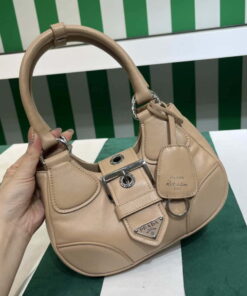 Replica Prada 1BA368 Moon padded nappa-leather bag Apricot 2