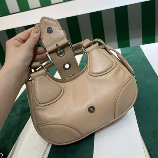 Replica Prada 1BA368 Moon padded nappa-leather bag Apricot 5