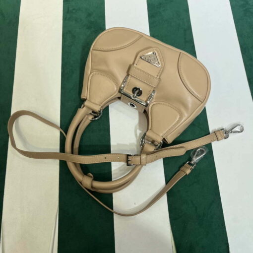 Replica Prada 1BA368 Moon padded nappa-leather bag Apricot 8