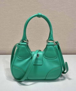 Replica Prada 1BA368 Moon padded nappa-leather bag Green 2