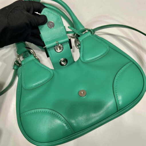 Replica Prada 1BA368 Moon padded nappa-leather bag Green 3