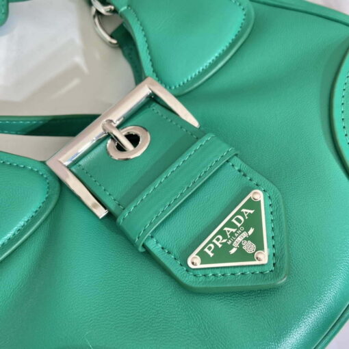 Replica Prada 1BA368 Moon padded nappa-leather bag Green 4