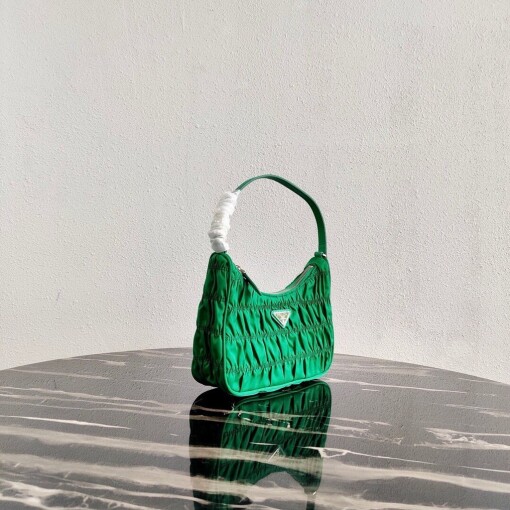 Replica Prada 1NE204 Prada Nylon and Saffiano Leather Mini Bag in Green