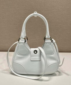 Replica Prada 1BA368 Moon padded nappa-leather bag White 2