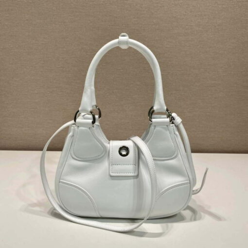 Replica Prada 1BA368 Moon padded nappa-leather bag White 2