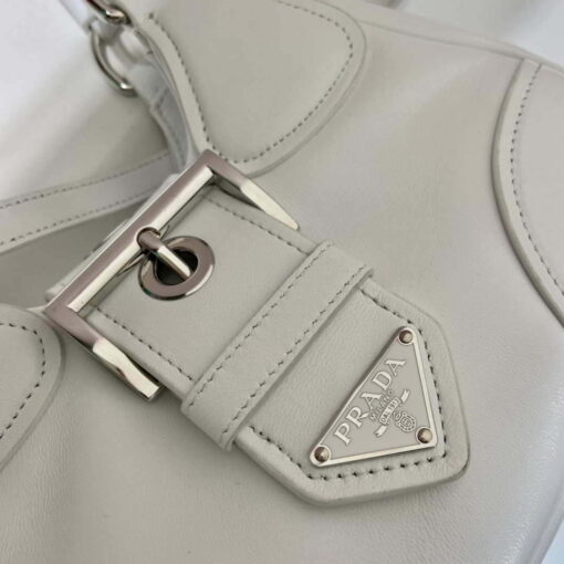 Replica Prada 1BA368 Moon padded nappa-leather bag White 4