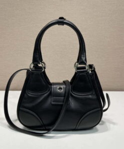 Replica Prada 1BA368 Moon padded nappa-leather bag Black 2