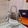 Replica Prada 1BA331 Small Brushed Leather Tote White 9