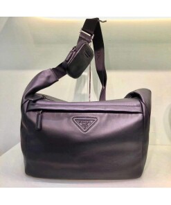 Replica Prada 2VH125 Prada Leather Shoulder Bag Black