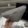 Replica Prada 1NE190 Crystal-studded satin pouch Black 8