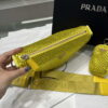 Replica Prada 1NE190 Crystal-studded satin pouch White 10