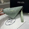 Replica Prada 1NE190 Crystal-studded satin pouch Yellow 9