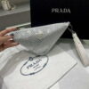 Replica Prada 1NE039 Crystal-studded satin pouch Purple 9