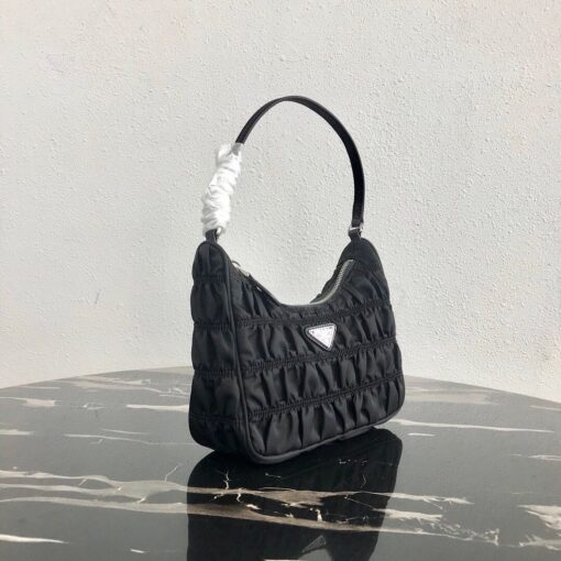 Replica Prada 1NE204 Prada Nylon and Saffiano Leather Mini Bag in Black