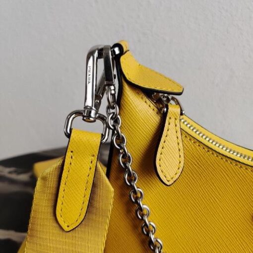 Replica Prada 1BH204 Prada Re-Edition 2005 Saffiano leather Bag in Yellow 6