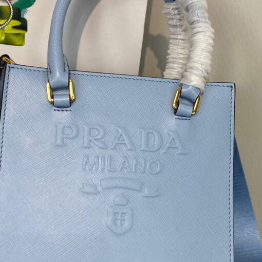 Replica Prada 1BA333 Small Saffiano leather handbag Blue 4