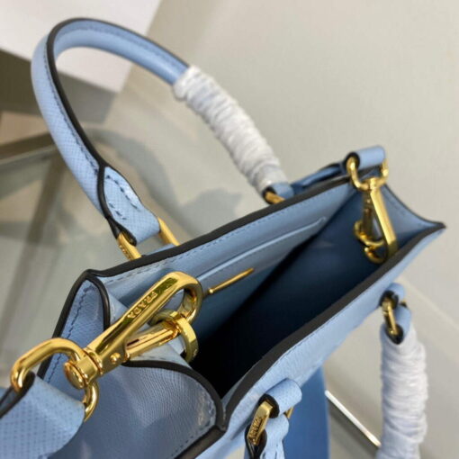 Replica Prada 1BA333 Small Saffiano leather handbag Blue 5