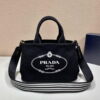 Replica Prada 1BG439 Denim Tote bag Blue 9