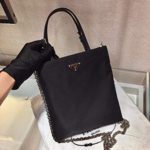 Replica Prada 1BA252 Nylon Handbag Black 2