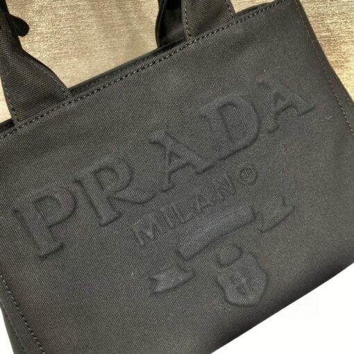 Replica Prada 1BG439 Denim Tote bag black 4