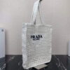 Replica Prada 1BG393 Raffia tote bag Yellow 9