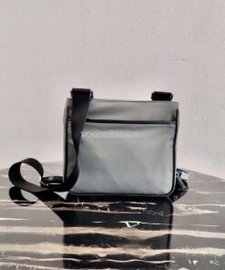 Replica Prada 2VH110 Nylon Cross Body Bag Gray 2