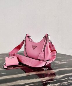 Replica Prada 1BH204 Prada Re-Edition 2005 Saffiano leather Bag in Pink