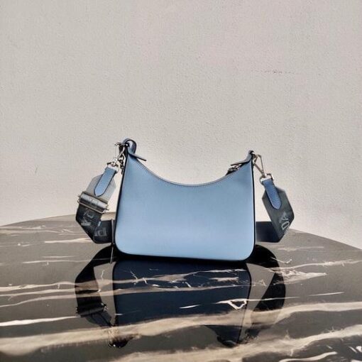 Replica Prada 1BH204 Prada Re-Edition 2005 Saffiano leather Bag in Light Blue 2