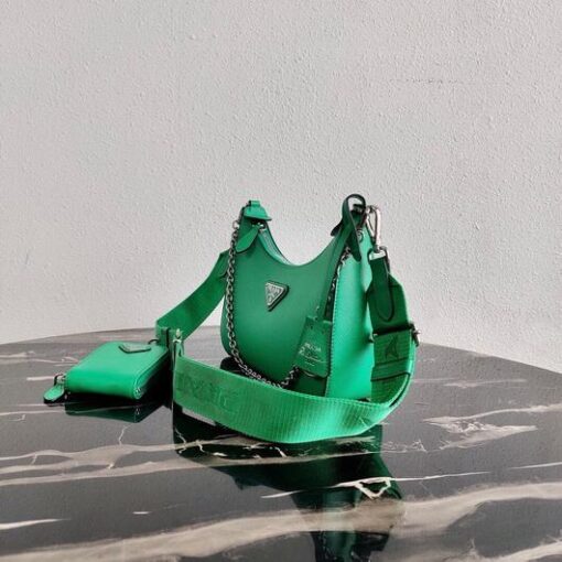 Replica Prada 1BH204 Prada Re-Edition 2005 Saffiano leather Bag in Green