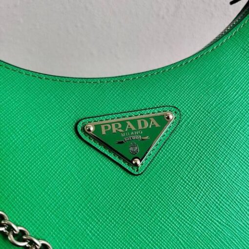 Replica Prada 1BH204 Prada Re-Edition 2005 Saffiano leather Bag in Green 4