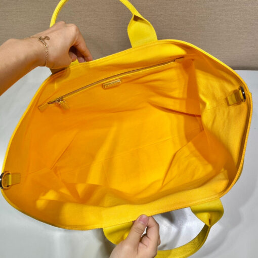 Replica Prada 1BG395 Drill tote Shoulder bag Yellow 6