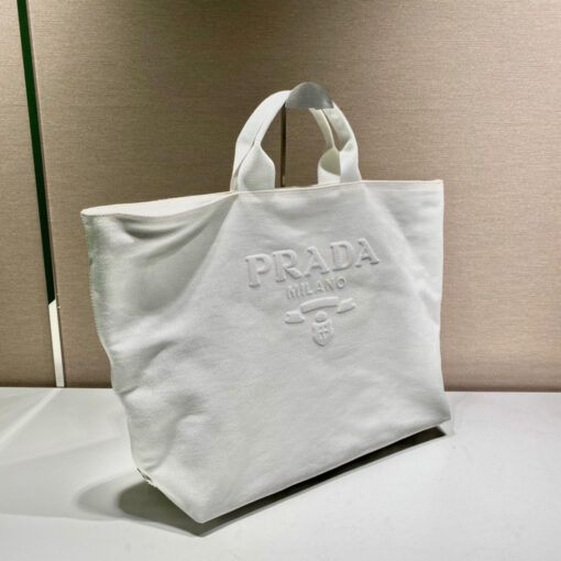 Replica Prada 1BG395 Drill tote Shoulder bag White 2