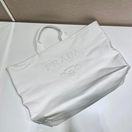 Replica Prada 1BG395 Drill tote Shoulder bag White 6