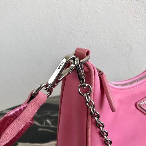 Replica Prada 1BH204 Prada Re-Edition 2005 Nylon Bag Pink 5