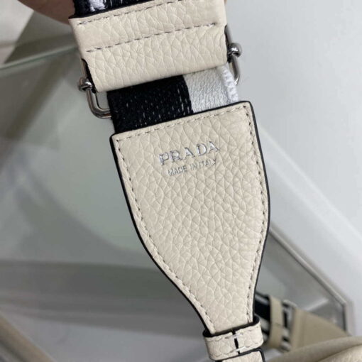 Replica Prada Leather bag with shoulder strap 1BH082 Beige 6