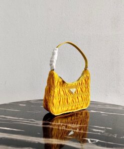 Replica Prada 1NE204 Prada Nylon and Saffiano Leather Mini Bag in Yellow