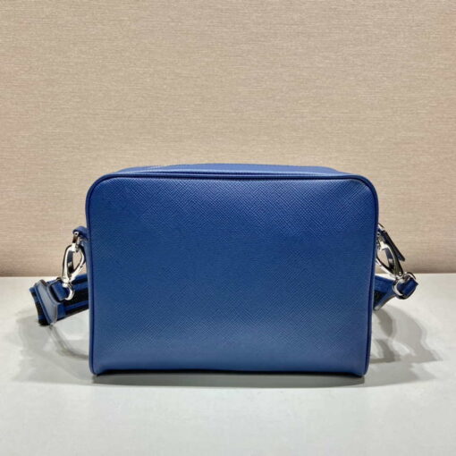 Replica Prada 2VH152 Saffiano leather shoulder bag Blue 4