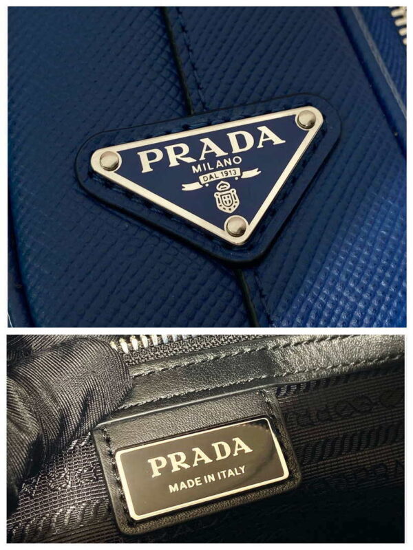 Replica Prada 2VH152 Saffiano leather shoulder bag Blue 8