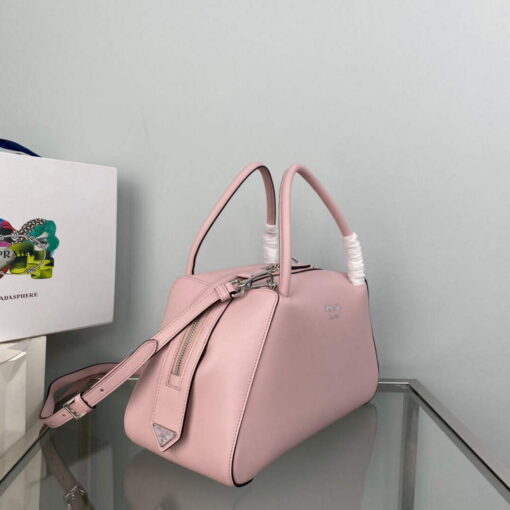 Replica Prada 1BA365 Medium leather handbag Alabaster Pink 2