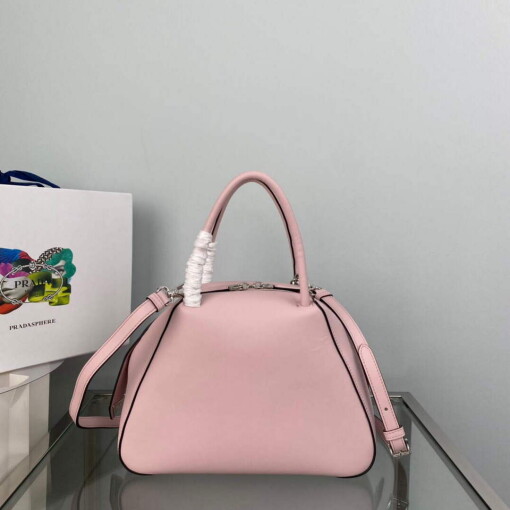 Replica Prada 1BA366 Small leather handbag Alabaster Pink