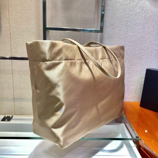 Replica Prada 1BG107 Re Nylon Medium Tote Bag Apricot 3